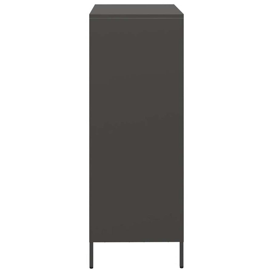 Hoge kast 39x35x103,5 cm staal zwart
