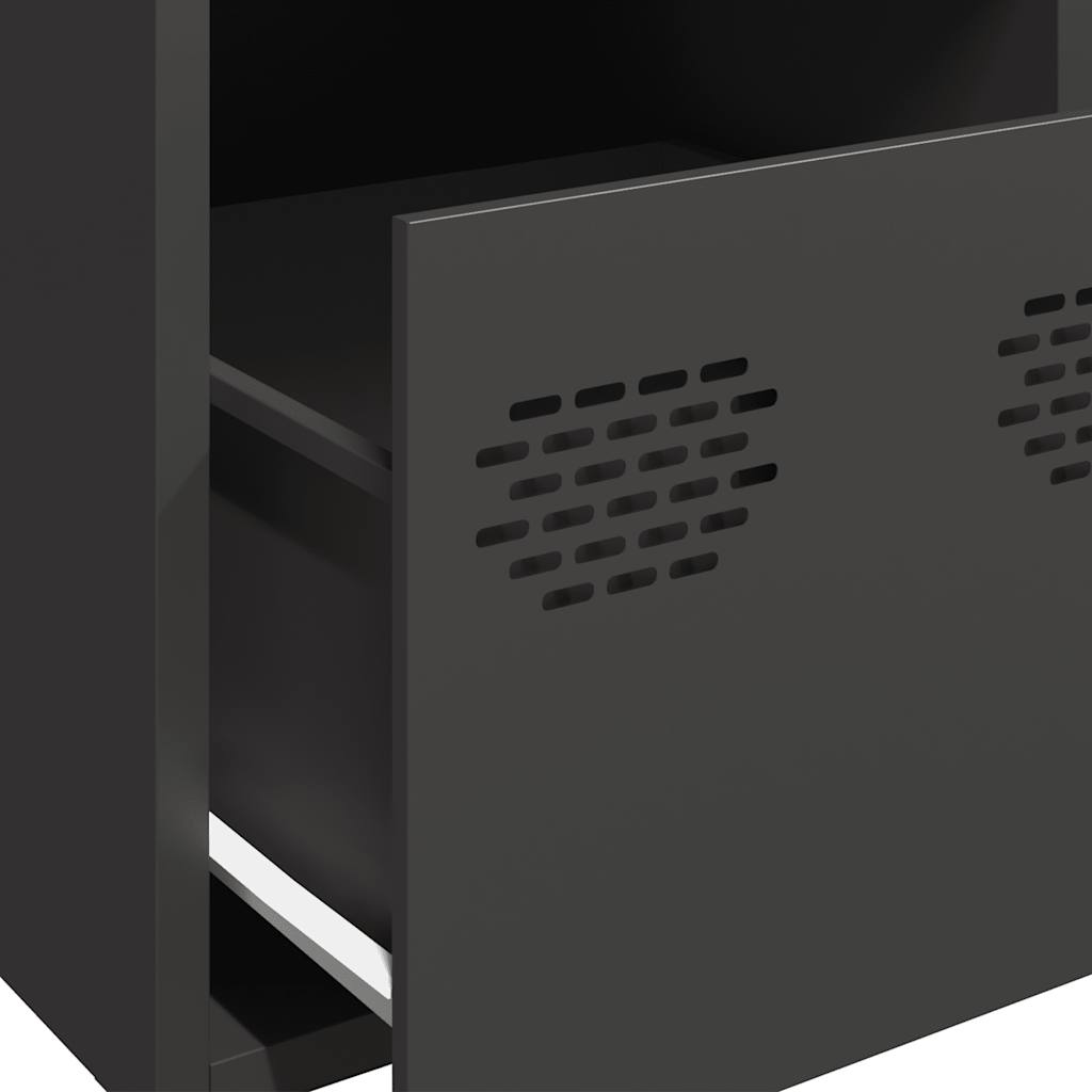 Hoge kast 39x35x103,5 cm staal zwart