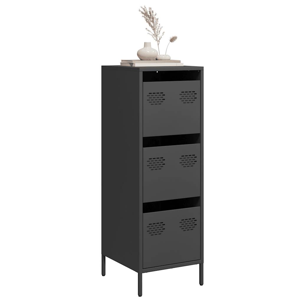 Hoge kast 39x35x103,5 cm staal zwart