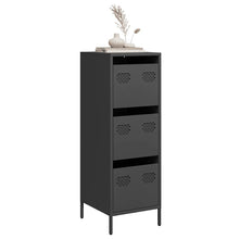 Hoge kast 39x35x103,5 cm staal zwart