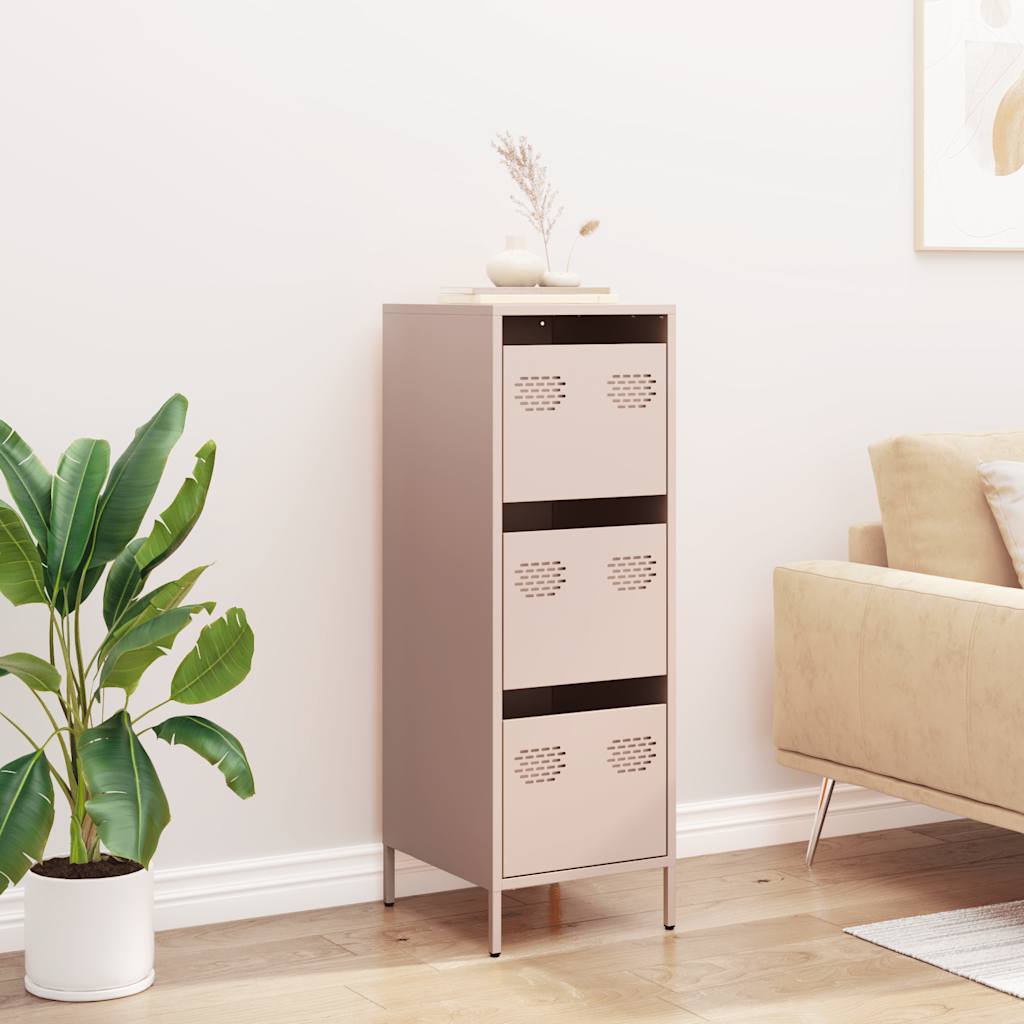 Hoge kast 39x35x103,5 cm staal zwart
