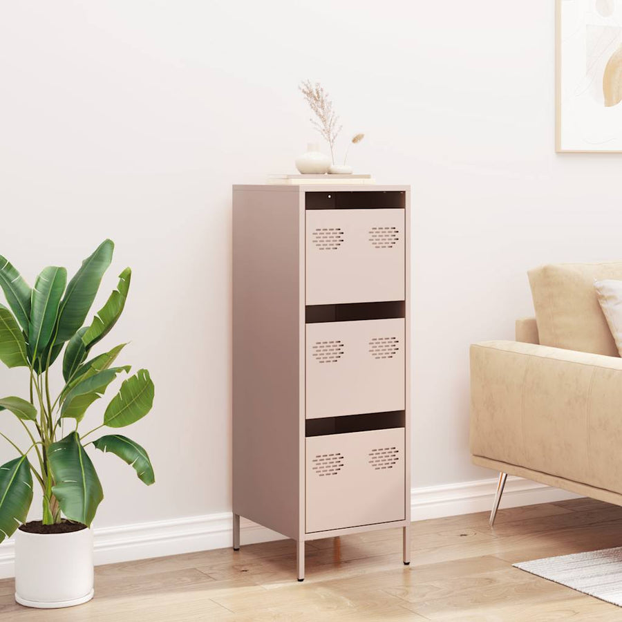 Hoge kast 39x35x103,5 cm staal zwart
