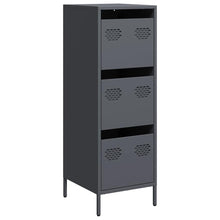 Hoge kast 39x35x103,5 cm staal antracietkleurig
