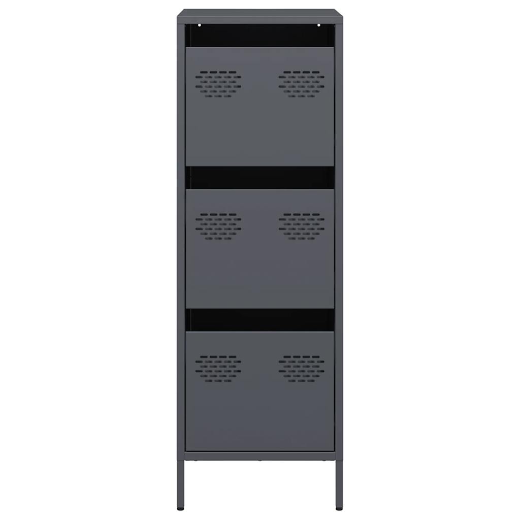 Hoge kast 39x35x103,5 cm staal antracietkleurig