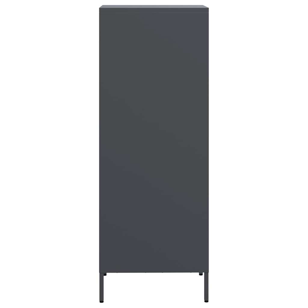 Hoge kast 39x35x103,5 cm staal antracietkleurig