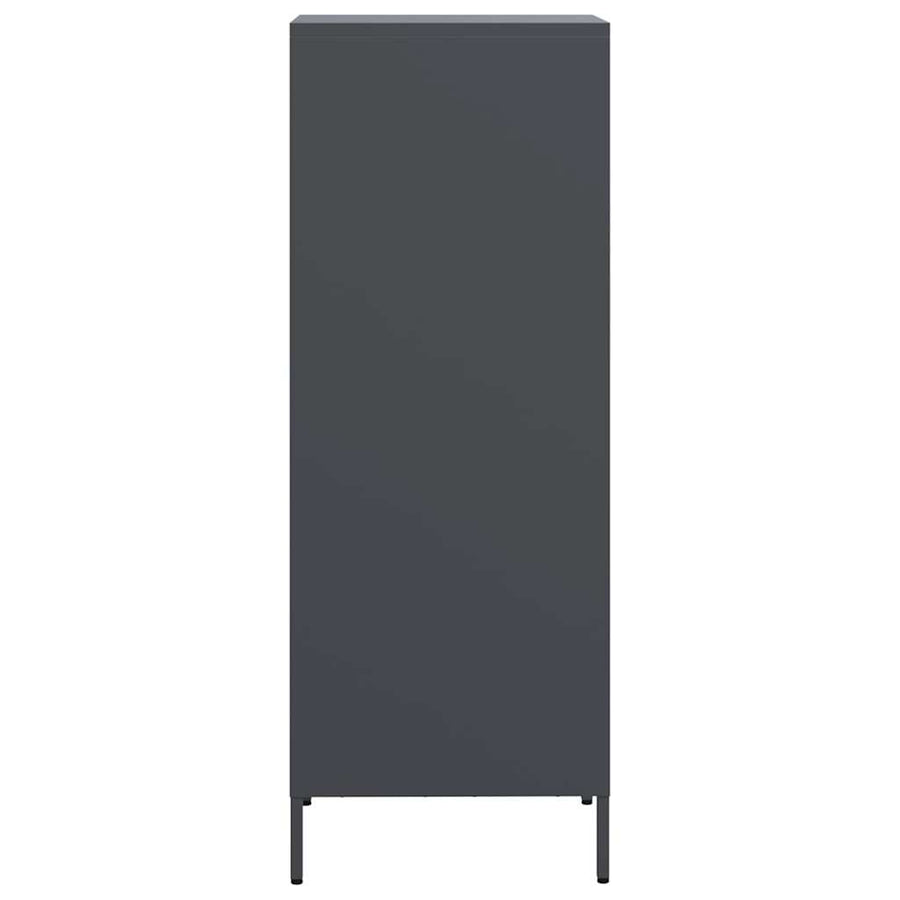 Hoge kast 39x35x103,5 cm staal antracietkleurig