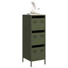 Hoge kast 103,5x39x35 cm staal olijfgroen muurmontage