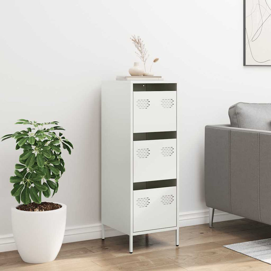 Hoge kast 39x35x103,5 cm staal zwart