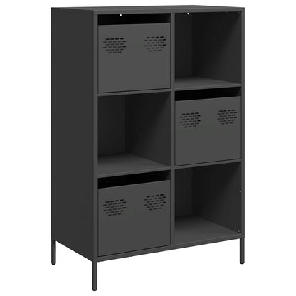 Hoge kast 68x39x103,5 cm staal zwart
