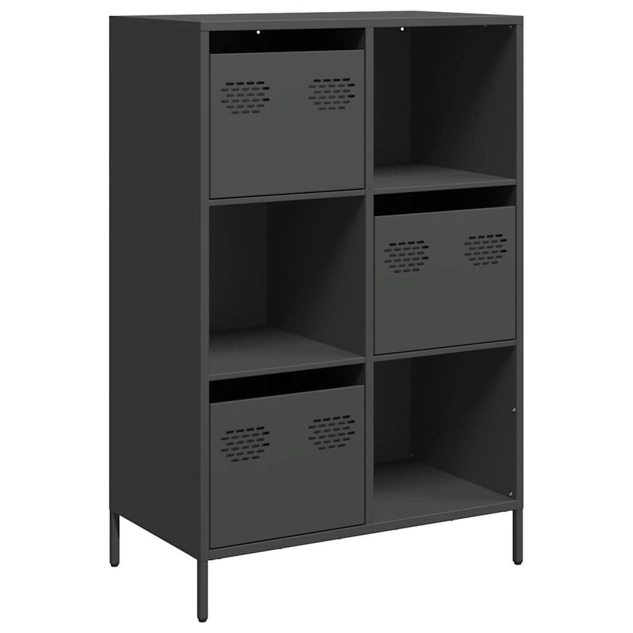 Hoge kast 68x39x103,5 cm staal zwart