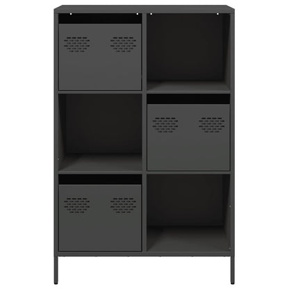 Hoge kast 68x39x103,5 cm staal zwart