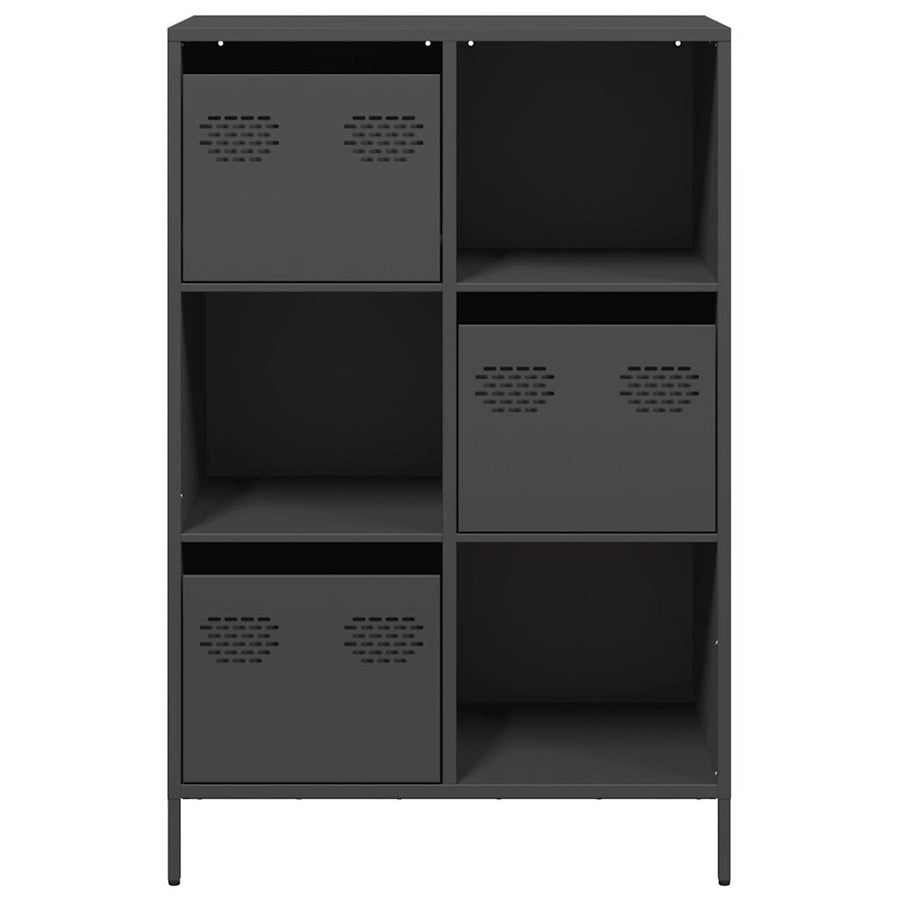 Hoge kast 68x39x103,5 cm staal zwart