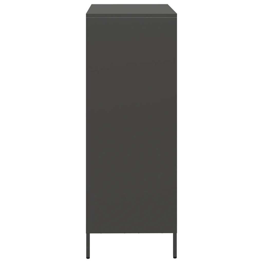 Hoge kast 68x39x103,5 cm staal zwart
