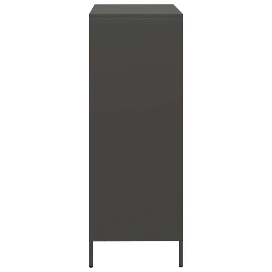 Hoge kast 68x39x103,5 cm staal zwart