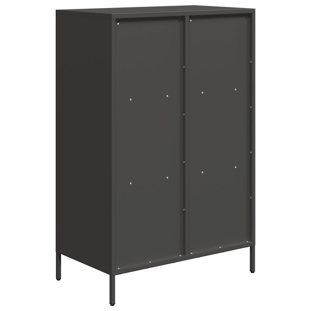Hoge kast 68x39x103,5 cm staal zwart