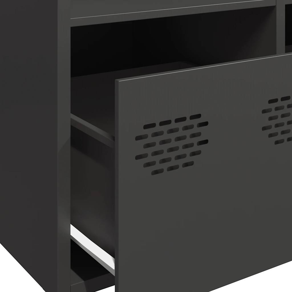 Hoge kast 68x39x103,5 cm staal zwart