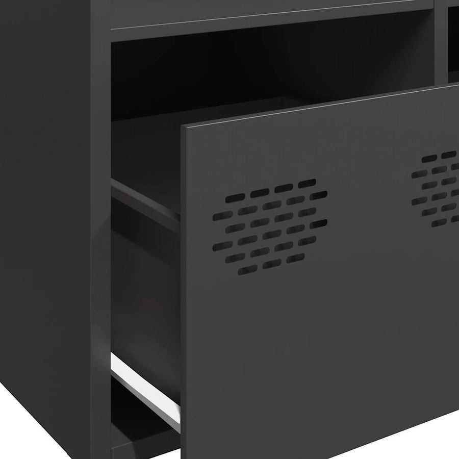 Hoge kast 68x39x103,5 cm staal zwart