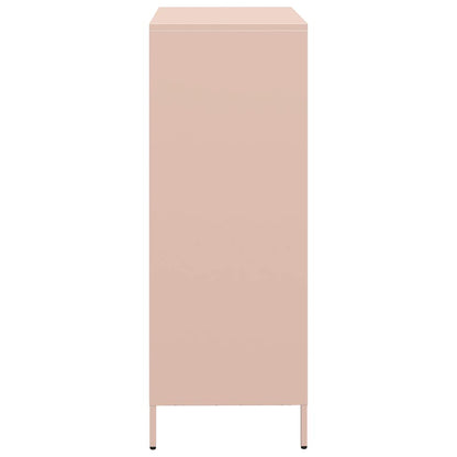Hoge kast 68x39x103,5 cm staal roze