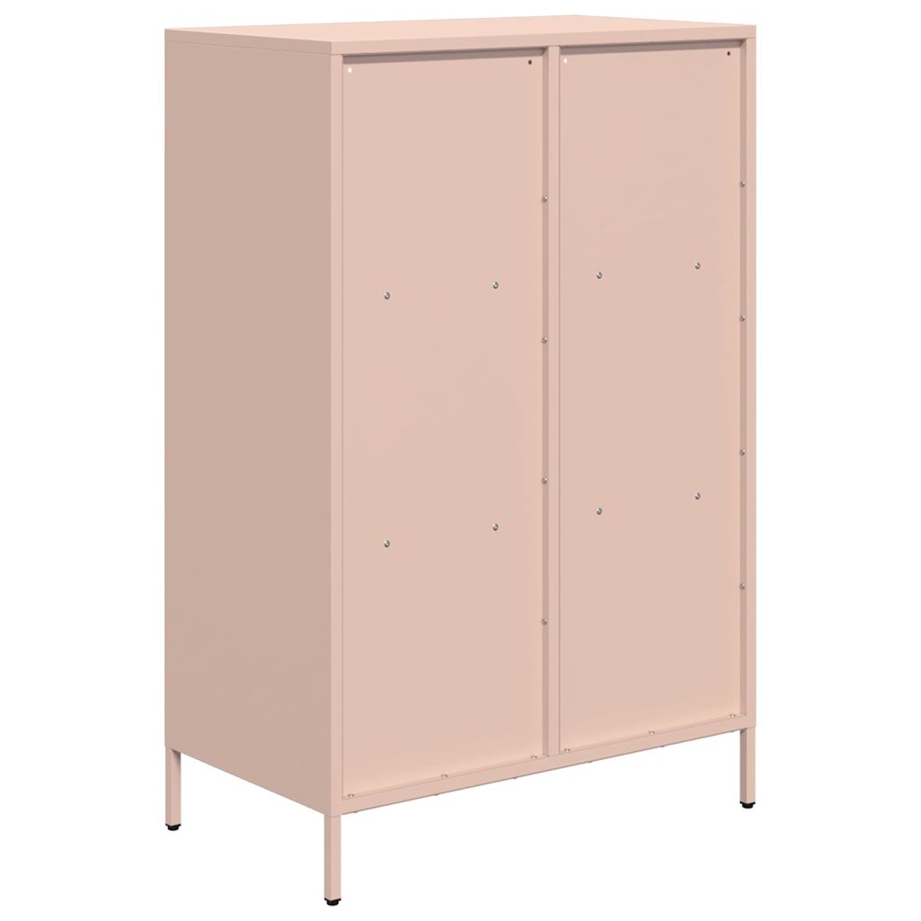 Hoge kast 68x39x103,5 cm staal roze