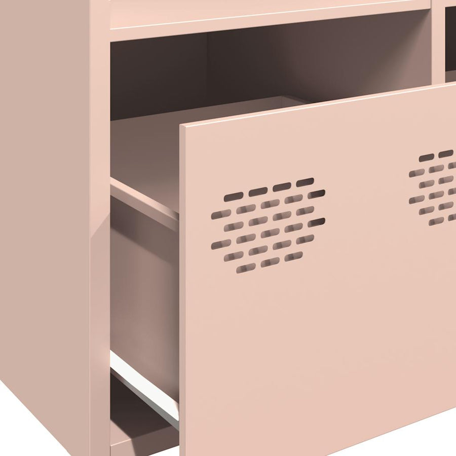Hoge kast 68x39x103,5 cm staal roze