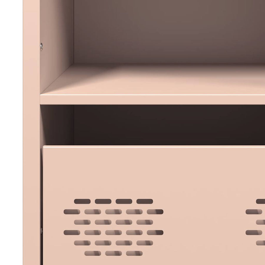 Hoge kast 68x39x103,5 cm staal roze