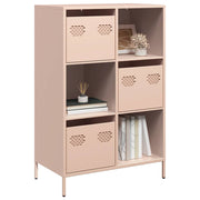 Hoge kast 68x39x103,5 cm staal roze wandmontage