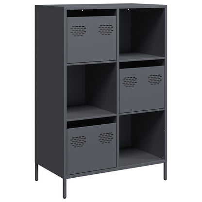 Hoge kast 68x39x103,5 cm staal antracietkleurig