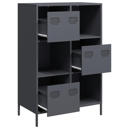 Hoge kast 68x39x103,5 cm staal antracietkleurig