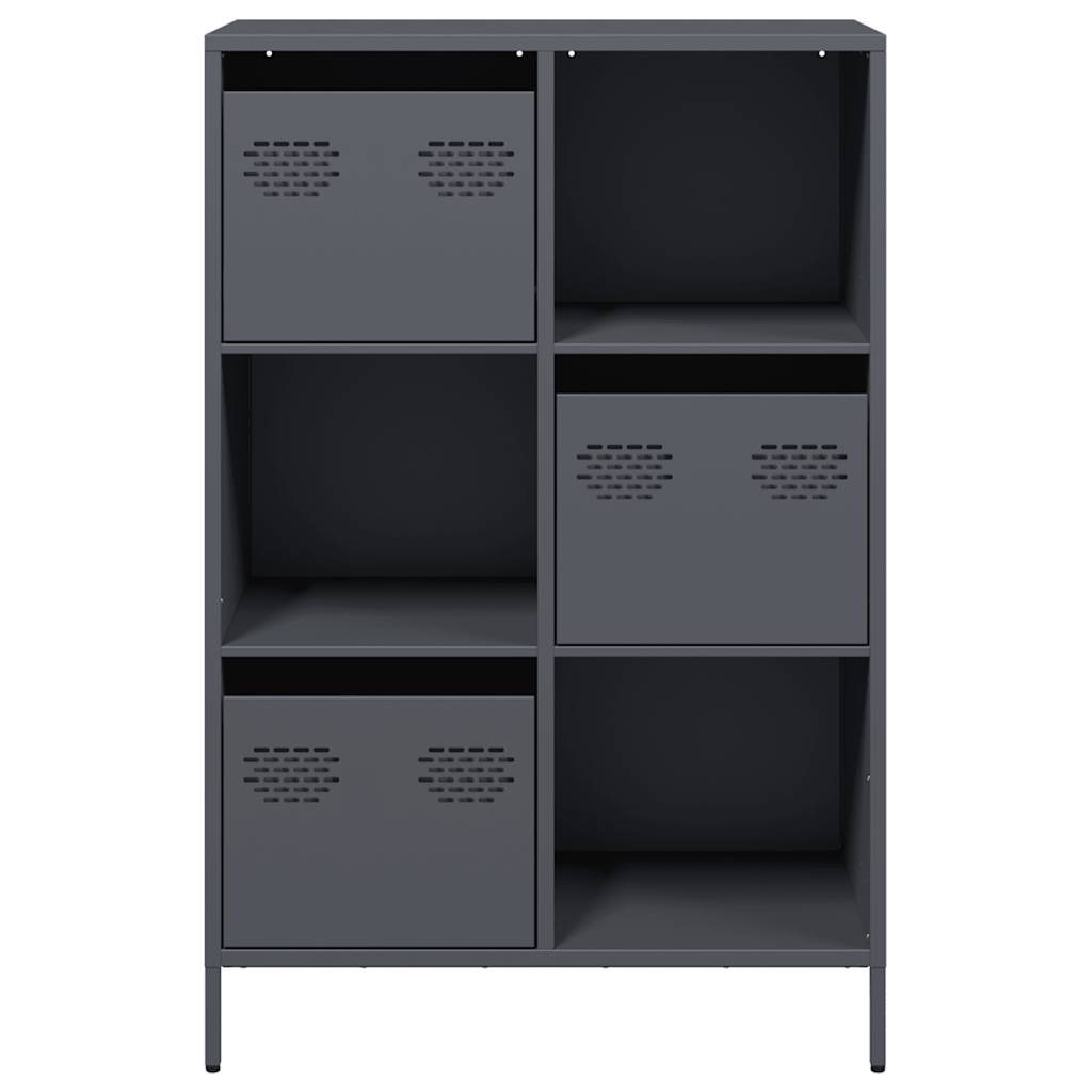 Hoge kast 68x39x103,5 cm staal antracietkleurig