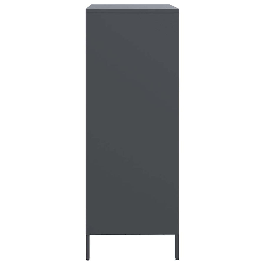 Hoge kast 68x39x103,5 cm staal antracietkleurig
