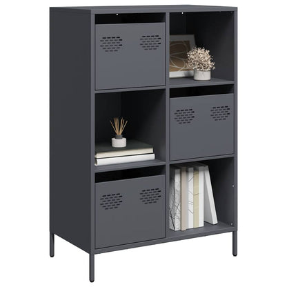 Hoge kast 68x39x103,5 cm staal antracietkleurig