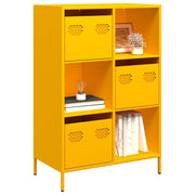 Hoge kast 68x39x103,5 cm staal mosterdgeel