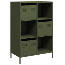 Hoge kast 68x39x103,5 cm staal olijfgroen