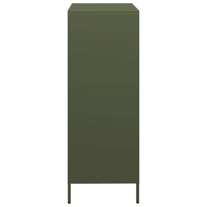 Hoge kast 68x39x103,5 cm staal olijfgroen