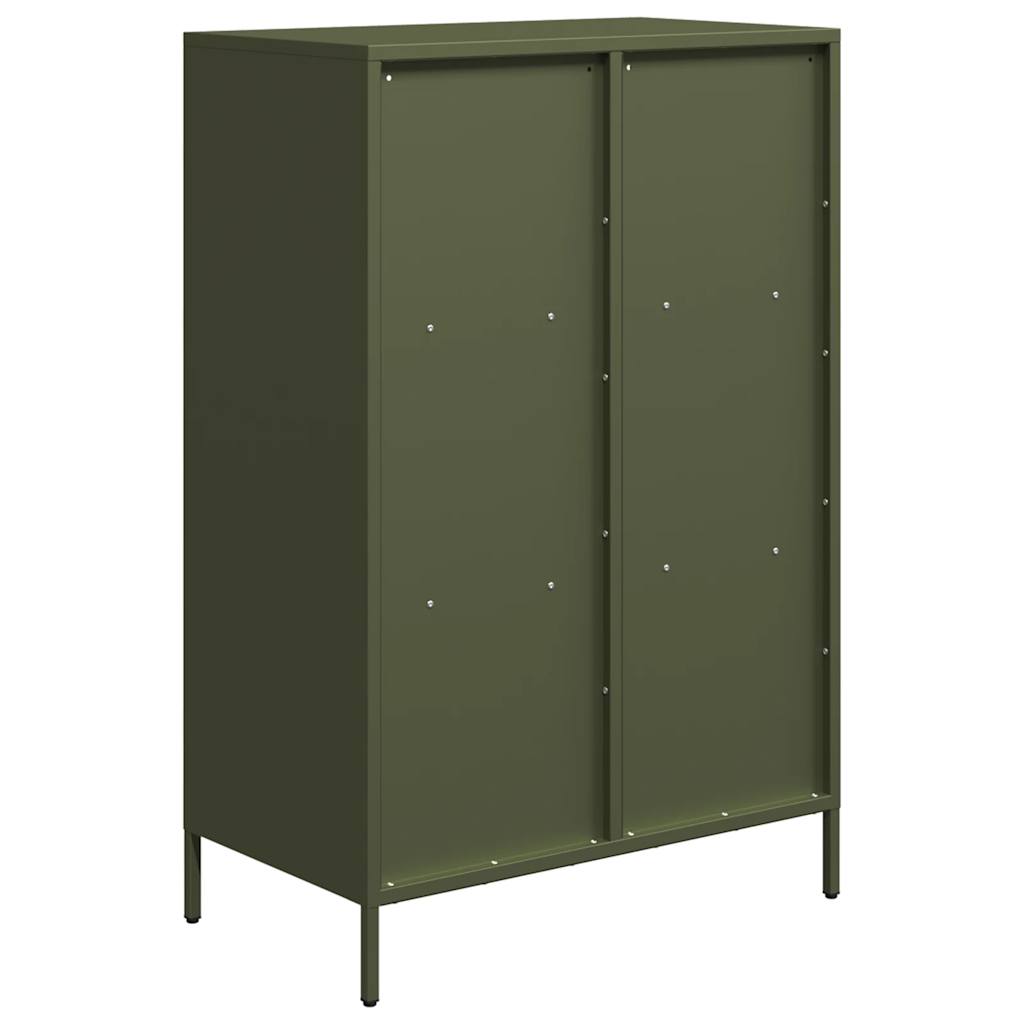 Hoge kast 68x39x103,5 cm staal olijfgroen