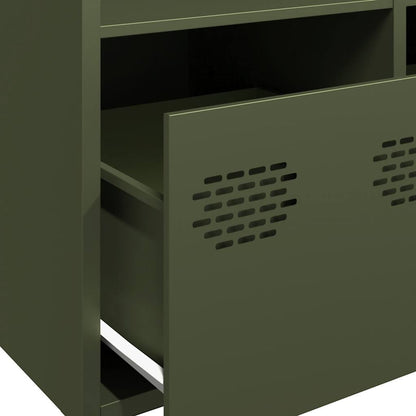 Hoge kast 68x39x103,5 cm staal olijfgroen