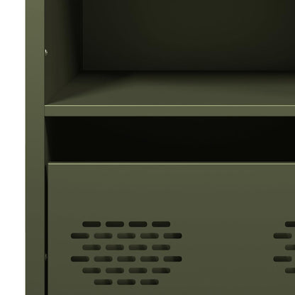 Hoge kast 68x39x103,5 cm staal olijfgroen