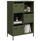 Tall cabinet 68x39x103.5 cm steel olive green