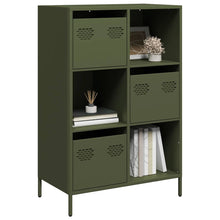 Hoge kast 68x39x103,5 cm staal olijfgroen