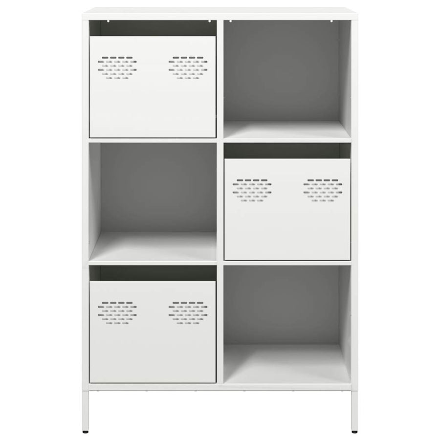Hoge kast 68x39x103,5 cm staal wit