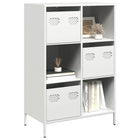Hoge kast 68x39x103,5 cm staal wit wandmontage