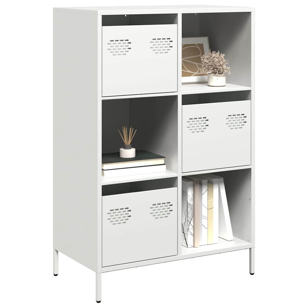 Hoge kast 68x39x103,5 cm staal wit