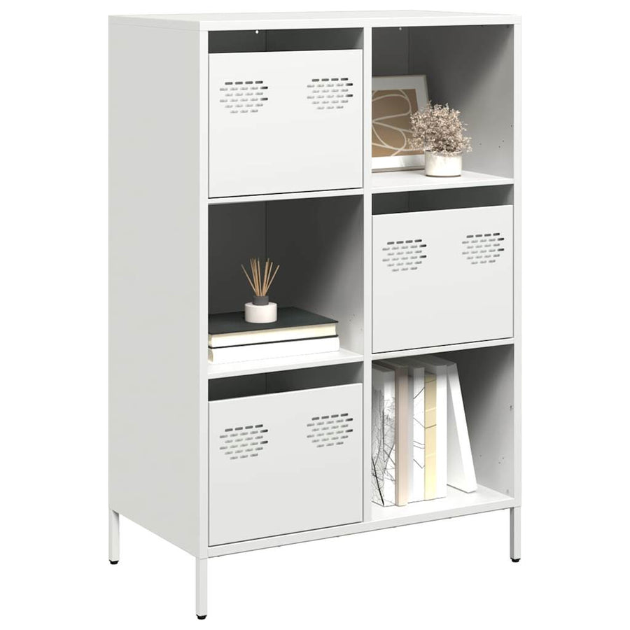 Hoge kast 68x39x103,5 cm staal wit