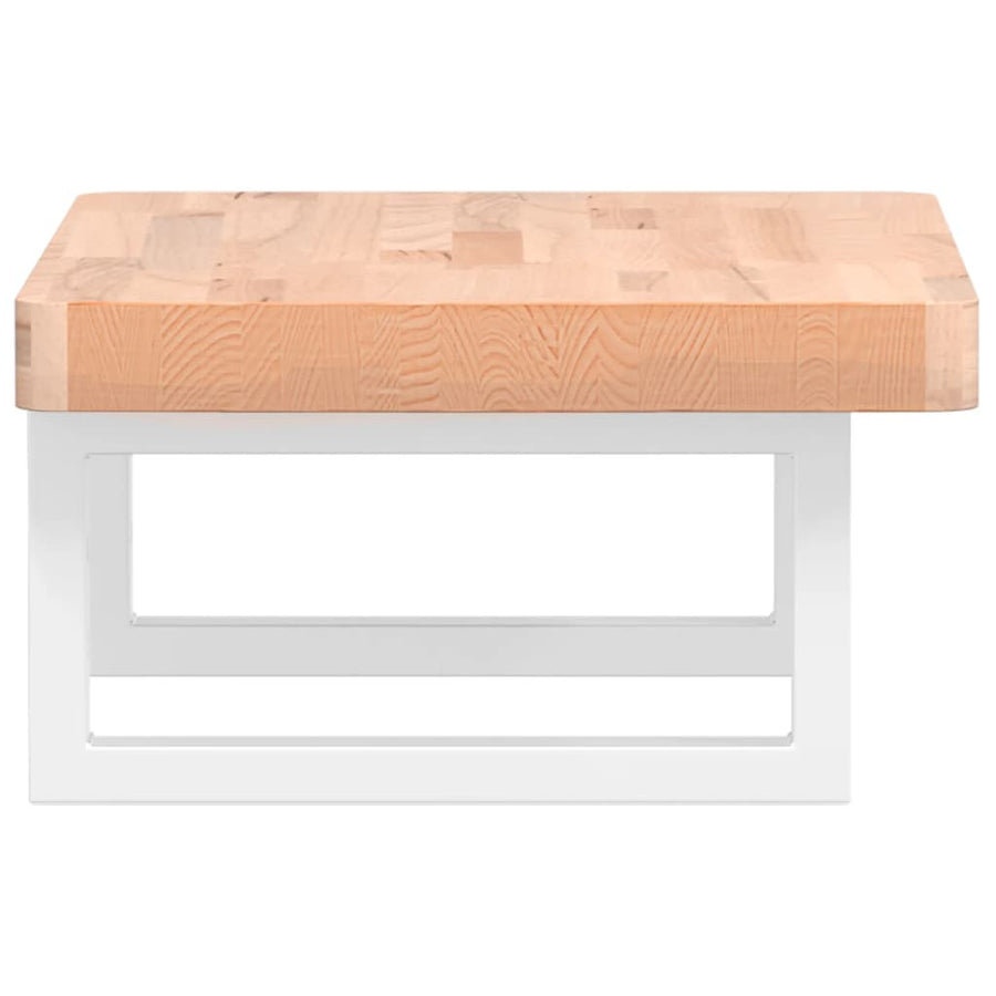 Badkamer wandschap staal en massief beukenhout