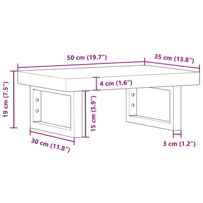 Badkamer wandschap staal en massief beukenhout