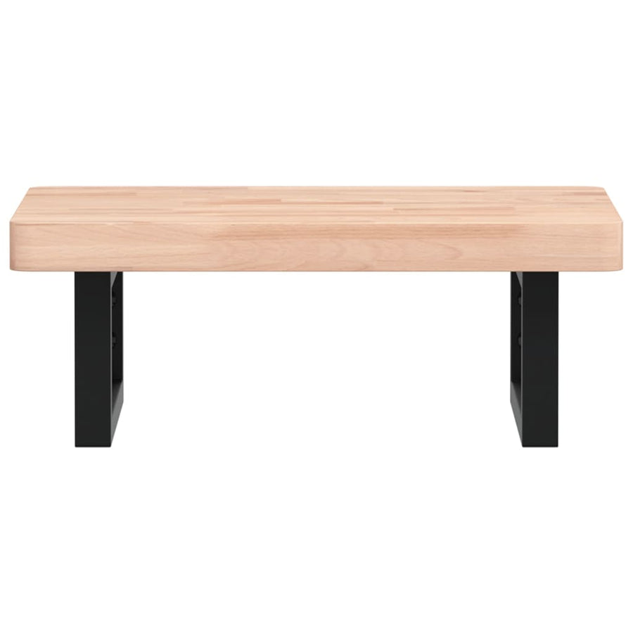 Badkamer wandschap staal en massief beukenhout