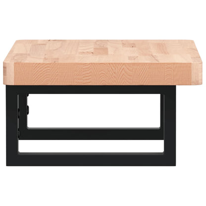 Badkamer wandschap staal en massief beukenhout