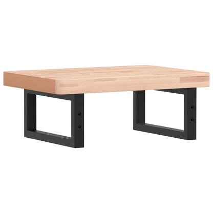 Badkamer wandschap staal en massief beukenhout