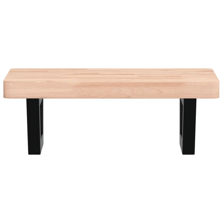 Badkamer wandschap staal en massief beukenhout