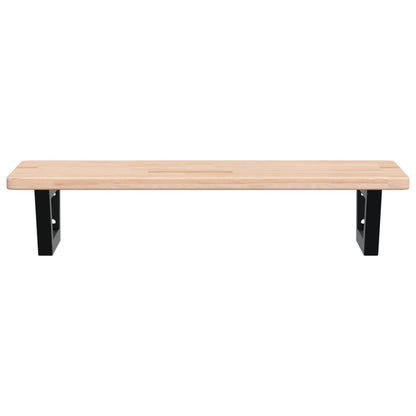 Badkamer wandschap staal en massief eikenhout